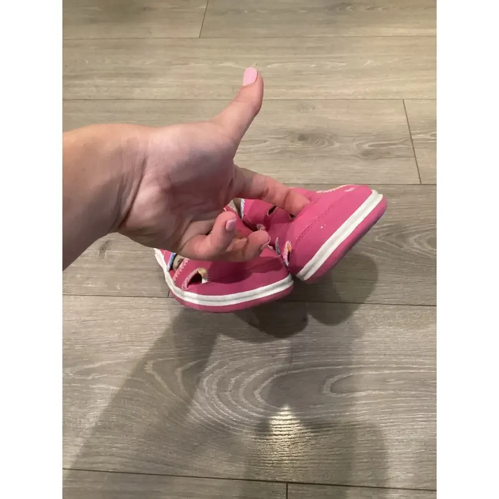Lands End Girls Water Shoes Sandals Youth US 6 EU 38 Outdoor Hiking Camping Pink